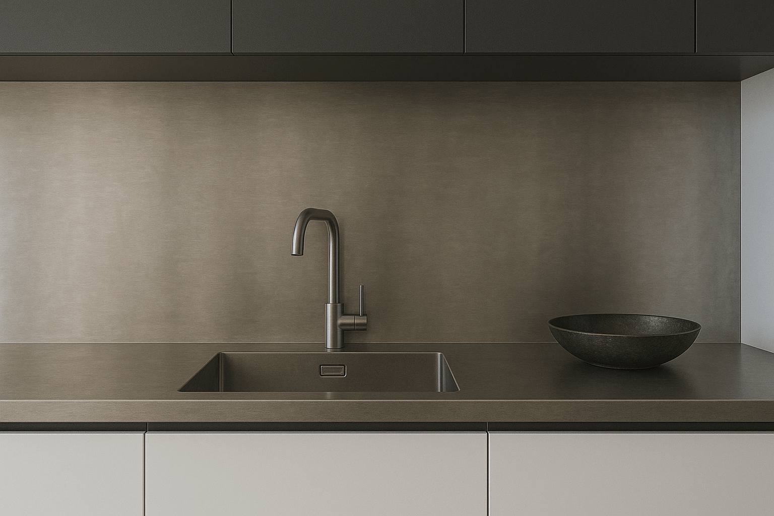 Moderne metalen keuken